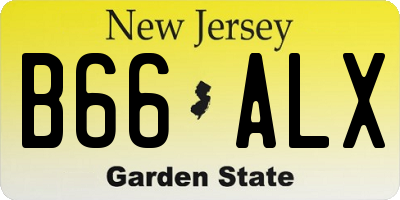 NJ license plate B66ALX