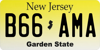 NJ license plate B66AMA
