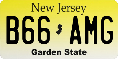 NJ license plate B66AMG