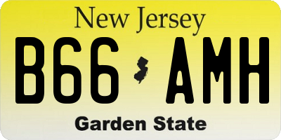 NJ license plate B66AMH
