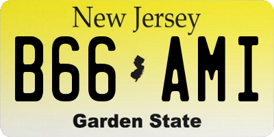 NJ license plate B66AMI