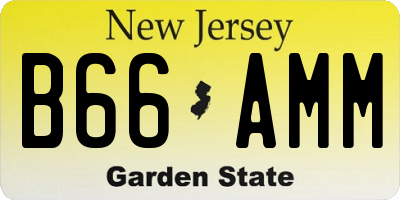 NJ license plate B66AMM