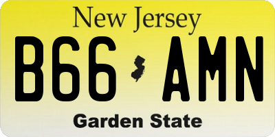 NJ license plate B66AMN