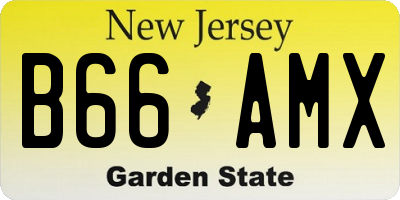 NJ license plate B66AMX