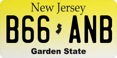 NJ license plate B66ANB