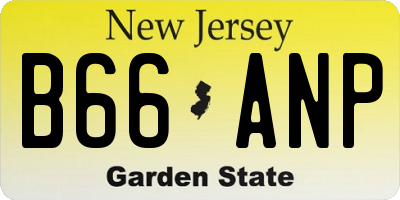 NJ license plate B66ANP
