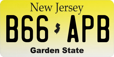 NJ license plate B66APB