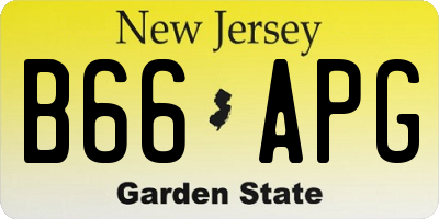NJ license plate B66APG