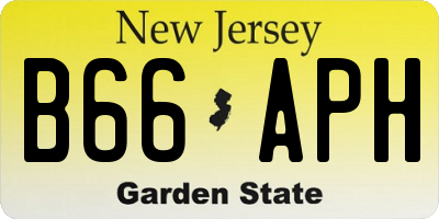 NJ license plate B66APH