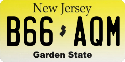NJ license plate B66AQM