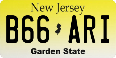 NJ license plate B66ARI