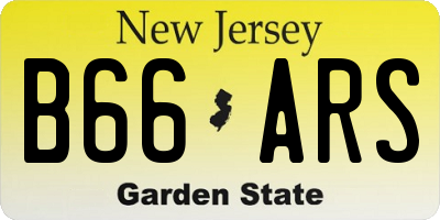 NJ license plate B66ARS