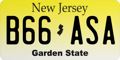 NJ license plate B66ASA