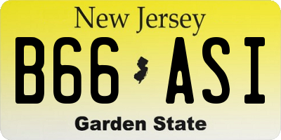 NJ license plate B66ASI