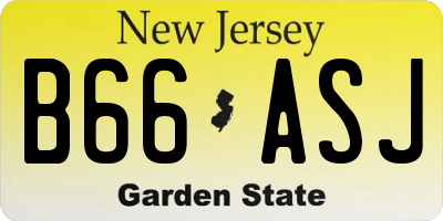 NJ license plate B66ASJ