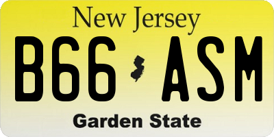 NJ license plate B66ASM