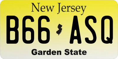 NJ license plate B66ASQ