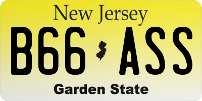 NJ license plate B66ASS