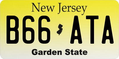 NJ license plate B66ATA