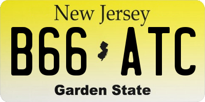 NJ license plate B66ATC