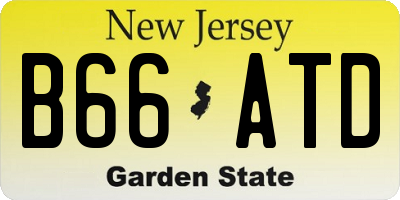 NJ license plate B66ATD