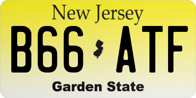 NJ license plate B66ATF