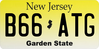 NJ license plate B66ATG