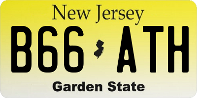 NJ license plate B66ATH
