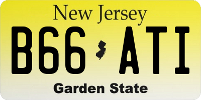 NJ license plate B66ATI