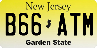 NJ license plate B66ATM
