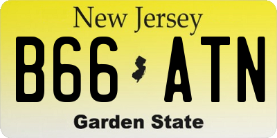 NJ license plate B66ATN