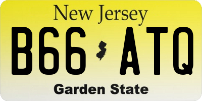 NJ license plate B66ATQ