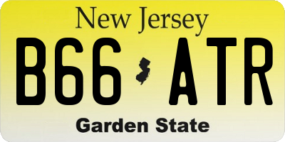 NJ license plate B66ATR
