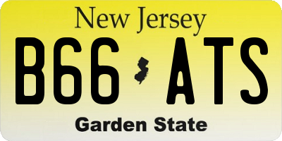 NJ license plate B66ATS
