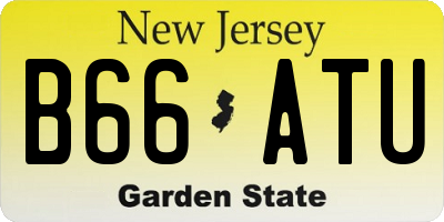 NJ license plate B66ATU
