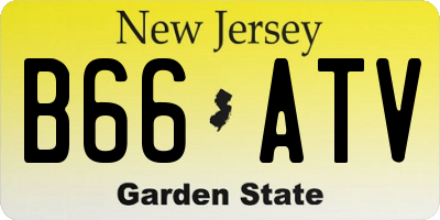 NJ license plate B66ATV