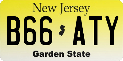 NJ license plate B66ATY