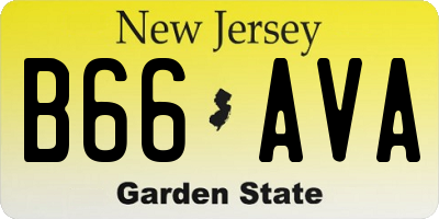 NJ license plate B66AVA