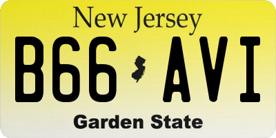 NJ license plate B66AVI