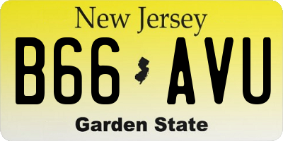 NJ license plate B66AVU