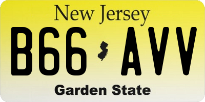 NJ license plate B66AVV