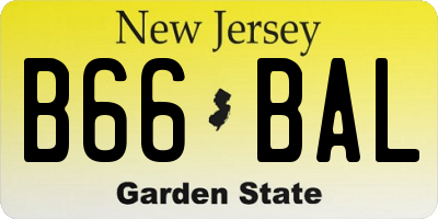 NJ license plate B66BAL