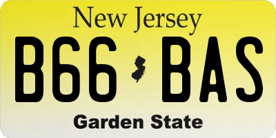 NJ license plate B66BAS