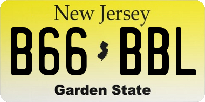 NJ license plate B66BBL