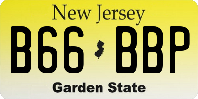 NJ license plate B66BBP