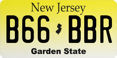 NJ license plate B66BBR
