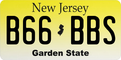 NJ license plate B66BBS
