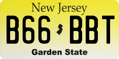 NJ license plate B66BBT