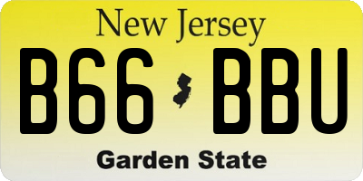 NJ license plate B66BBU