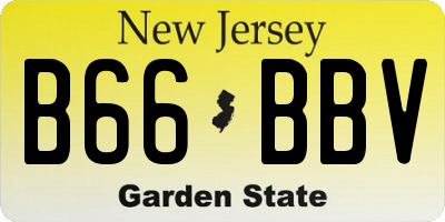 NJ license plate B66BBV